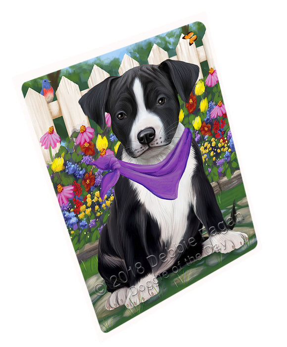 Spring Floral American Staffordshire Terrier Dog Cutting Board C60774