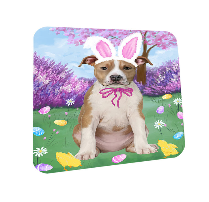 Easter Holiday American Staffordshire Terrier Dog Coasters Set of 4 CST56823