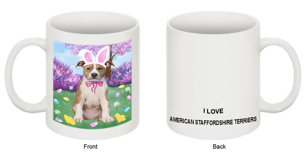 Easter Holiday American Staffordshire Terrier Dog Coffee Mug MUG52263