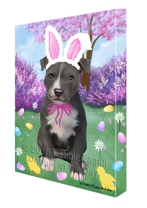 Easter Holiday American Staffordshire Terrier Dog Canvas Print Wall Art Décor CVS134279