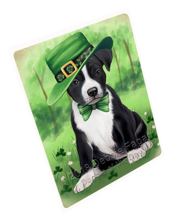 St. Patricks Day Irish Portrait American Staffordshire Terrier Dog Cutting Board C77175