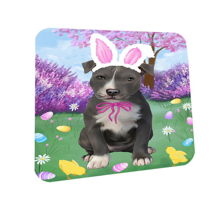 Easter Holiday American Staffordshire Terrier Dog Coasters Set of 4 CST56824
