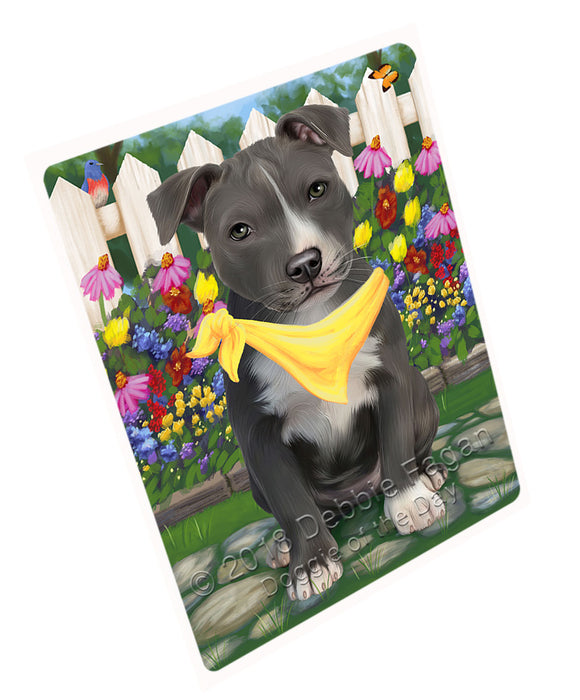 Spring Floral American Staffordshire Terrier Dog Large Refrigerator / Dishwasher Magnet RMAG73554