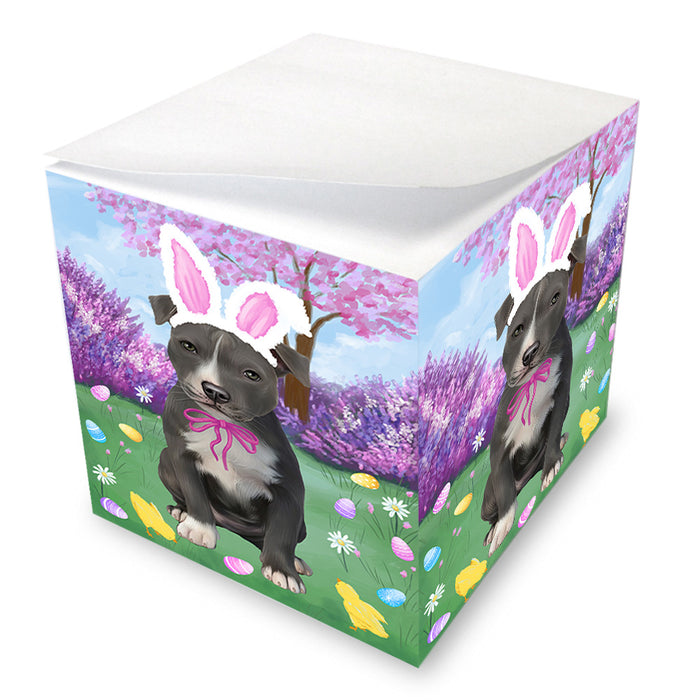 Easter Holiday American Staffordshire Terrier Dog Note Cube NOC54983