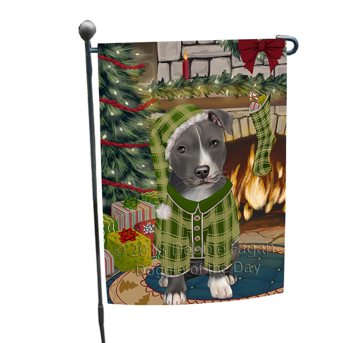 The Stocking was Hung American Staffordshire Terrier Dog Garden Flag GFLG55460