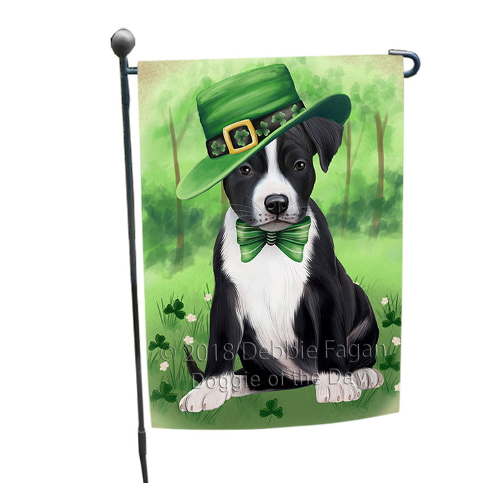 St. Patricks Day Irish Portrait American Staffordshire Terrier Dog Garden Flag GFLG64938