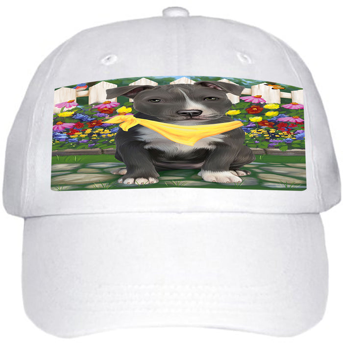 Spring Floral American Staffordshire Terrier Dog Ball Hat Cap HAT60417
