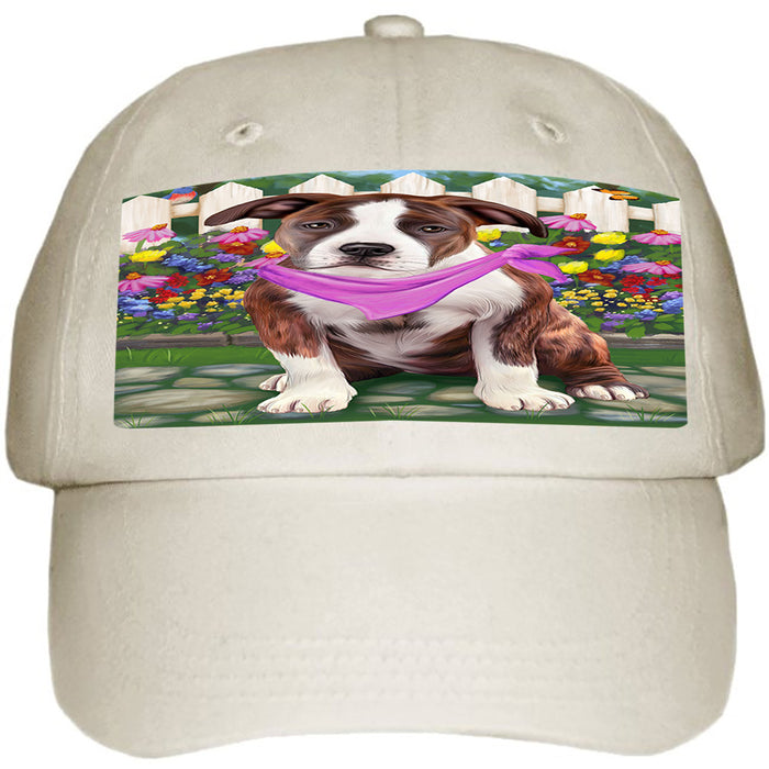 Spring Floral American Staffordshire Terrier Dog Ball Hat Cap HAT60420