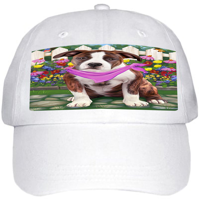 Spring Floral American Staffordshire Terrier Dog Ball Hat Cap HAT60420