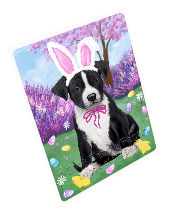 Easter Holiday American Staffordshire Terrier Dog Large Refrigerator / Dishwasher Magnet RMAG103644