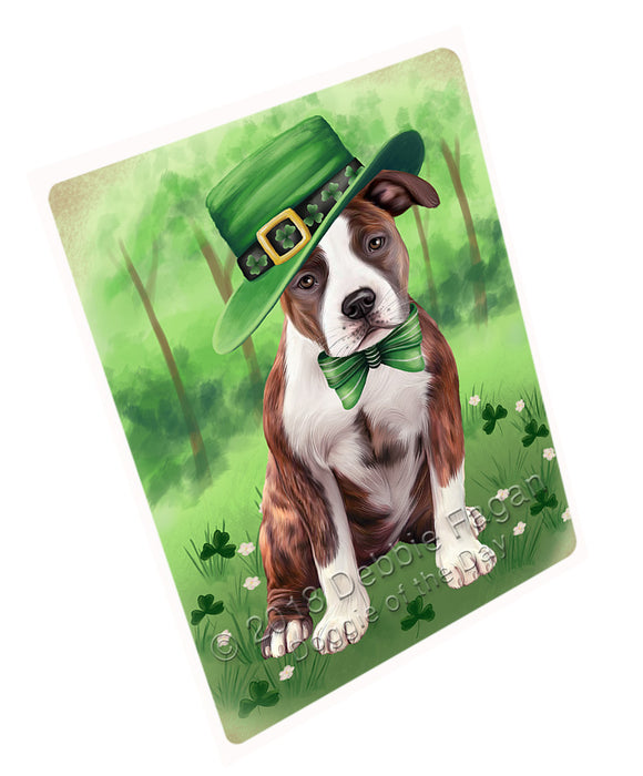 St. Patricks Day Irish Portrait American Staffordshire Terrier Dog Small Magnet MAG76096