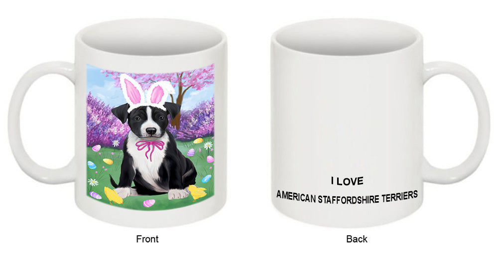 Easter Holiday American Staffordshire Terrier Dog Coffee Mug MUG52265