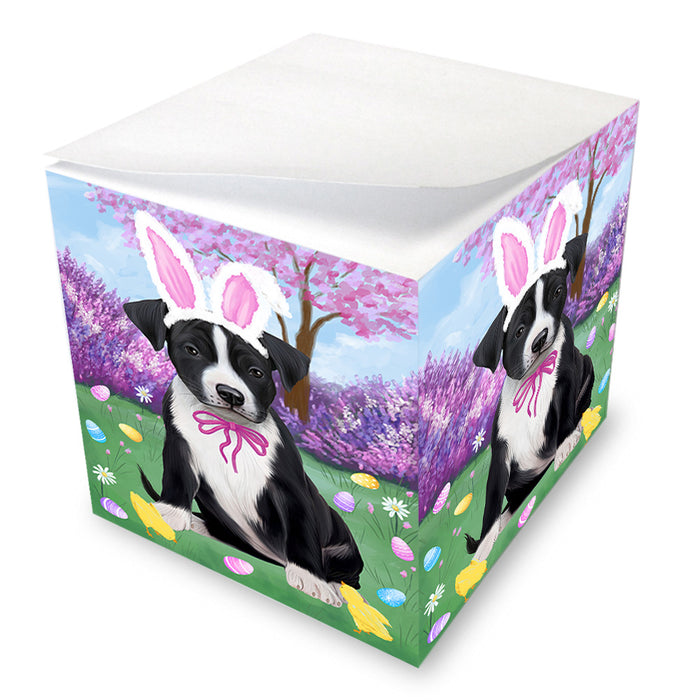 Easter Holiday American Staffordshire Terrier Dog Note Cube NOC54984