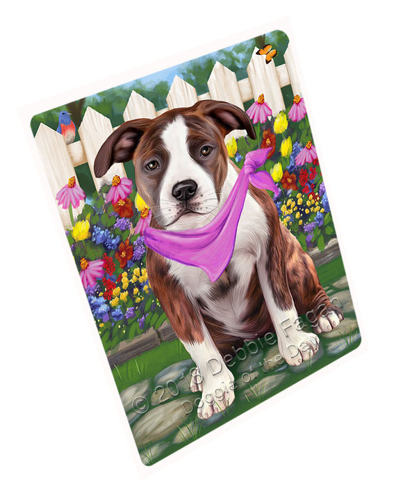 Spring Floral American Staffordshire Terrier Dog Cutting Board C60780