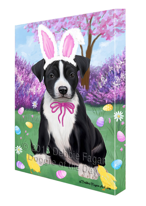 Easter Holiday American Staffordshire Terrier Dog Canvas Print Wall Art Décor CVS134288