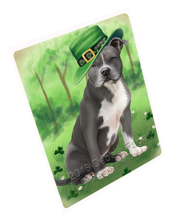 St. Patricks Day Irish Portrait American Staffordshire Terrier Dog Cutting Board C77181