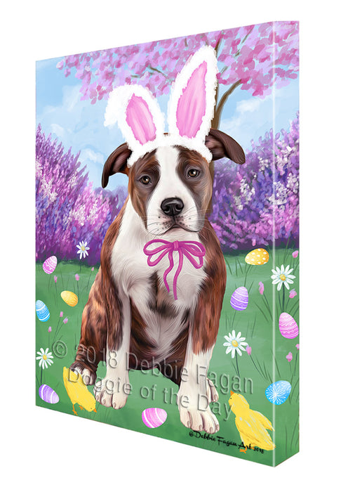 Easter Holiday American Staffordshire Terrier Dog Canvas Print Wall Art Décor CVS134297