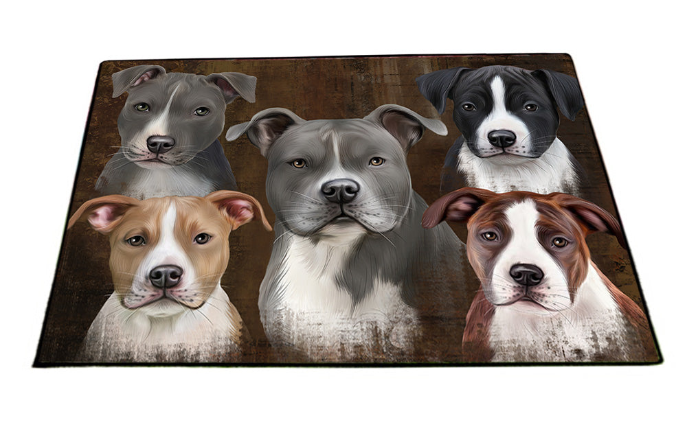 Rustic 5 American Staffordshire Terrier Dog Floormat FLMS54406