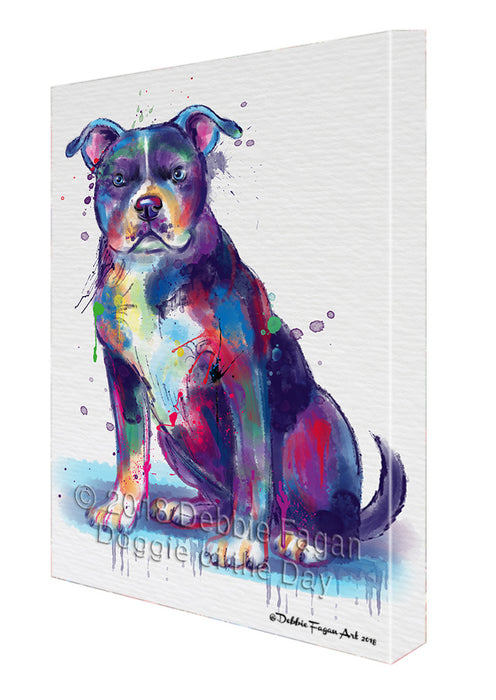 Watercolor American Staffordshire Terrier Dog Canvas Print Wall Art Décor CVS136052