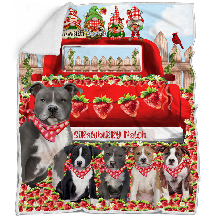 American Staffordshire Blanket: Explore a Variety of Designs, Personalized, Custom Bed Blankets, Cozy Sherpa, Fleece and Woven, Dog Gift for Pet Lovers