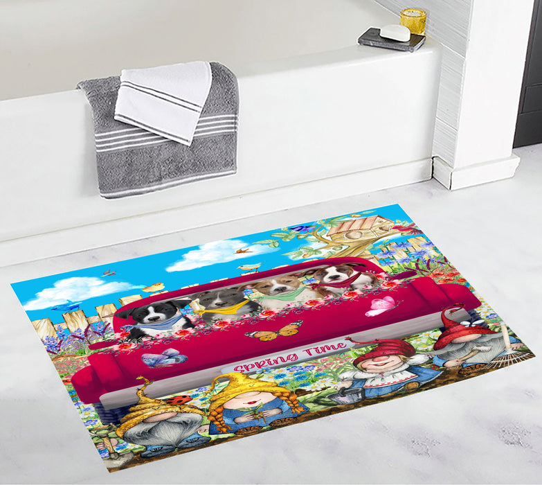 American Staffordshire Terrier Bath Mat: Explore a Variety of Designs, Custom, Personalized, Anti-Slip Bathroom Rug Mats, Gift for Dog and Pet Lovers