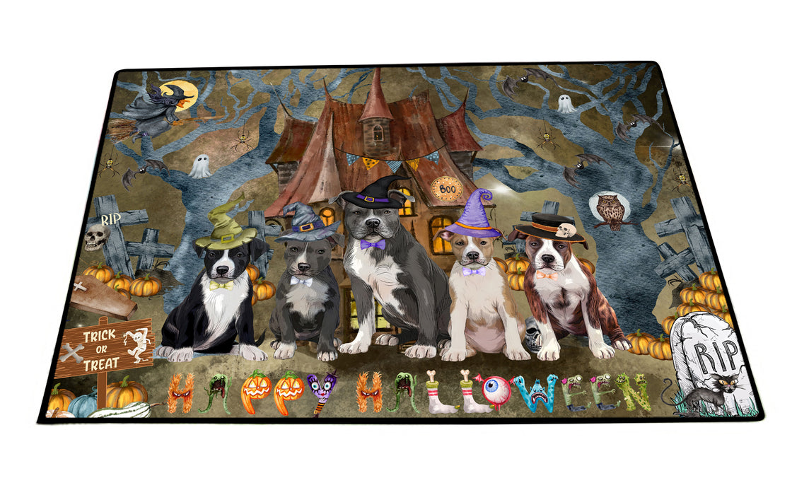 American Staffordshire Terrier Floor Mats: Explore a Variety of Designs, Personalized, Custom, Halloween Anti-Slip Doormat for Indoor and Outdoor, Dog Gift for Pet Lovers