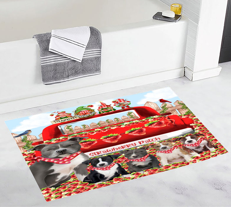 American Staffordshire Terrier Bath Mat, Anti-Slip Bathroom Rug Mats, Explore a Variety of Designs, Custom, Personalized, Dog Gift for Pet Lovers