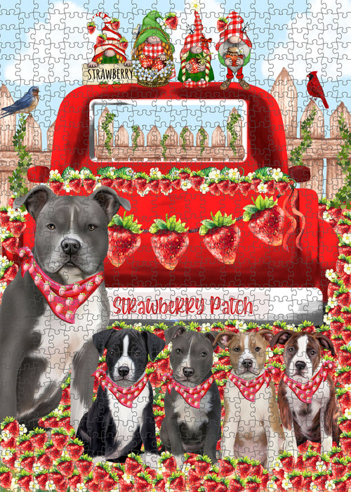 American Staffordshire Terrier Jigsaw Puzzle, Interlocking Puzzles Games for Adult, Explore a Variety of Designs, Personalized, Custom,  Gift for Pet and Dog Lovers