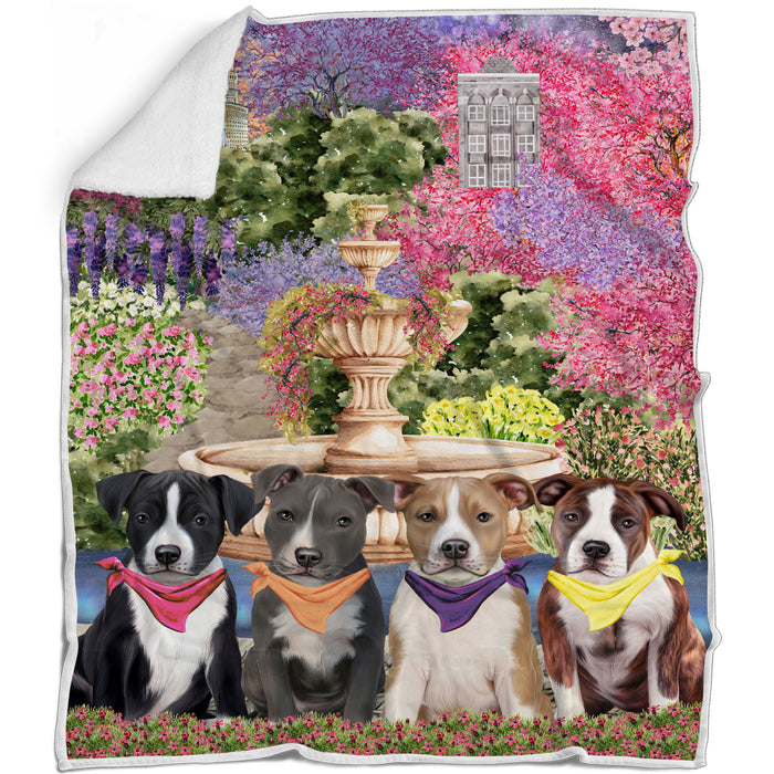American Staffordshire Blanket: Explore a Variety of Designs, Cozy Sherpa, Fleece and Woven, Custom, Personalized, Gift for Dog and Pet Lovers