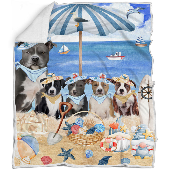 American Staffordshire Blanket: Explore a Variety of Designs, Personalized, Custom Bed Blankets, Cozy Sherpa, Fleece and Woven, Dog Gift for Pet Lovers