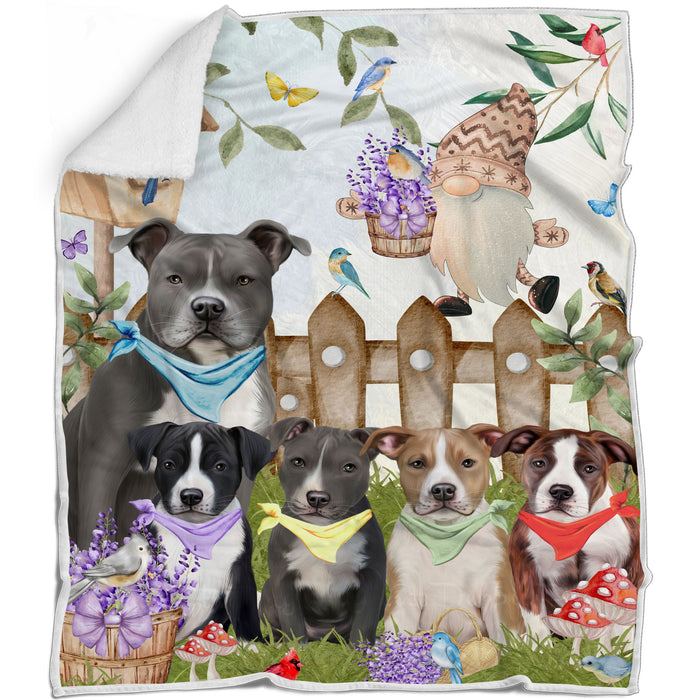 American Staffordshire Blanket: Explore a Variety of Designs, Custom, Personalized, Cozy Sherpa, Fleece and Woven, Dog Gift for Pet Lovers