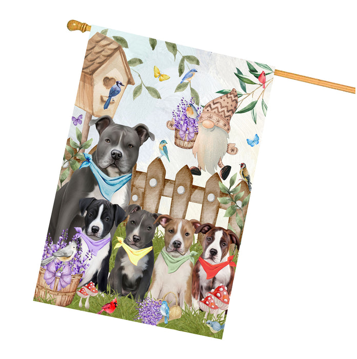 American Staffordshire Dogs House Flag: Explore a Variety of Designs, Custom, Personalized, Weather Resistant, Double-Sided, Home Outside Yard Decor for Dog and Pet Lovers