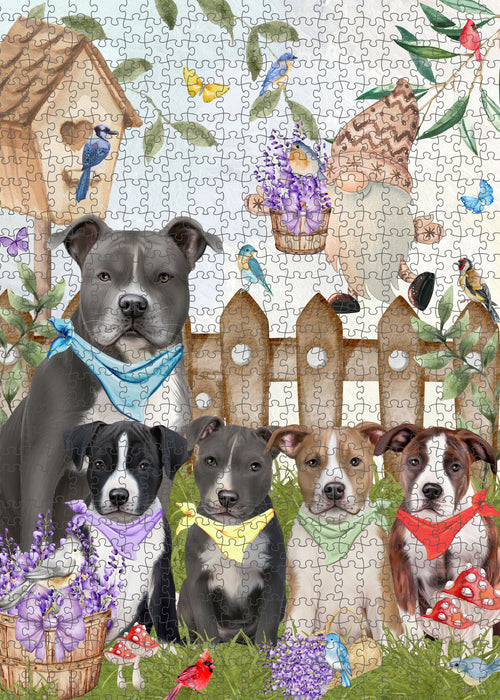 American Staffordshire Terrier Jigsaw Puzzle for Adult, Explore a Variety of Designs, Interlocking Puzzles Games, Custom and Personalized, Gift for Dog and Pet Lovers