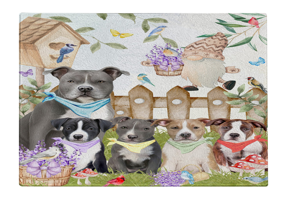 American Staffordshire Terrier Tempered Glass Cutting Board: Explore a Variety of Custom Designs, Personalized, Scratch and Stain Resistant Boards for Kitchen, Gift for Dog and Pet Lovers