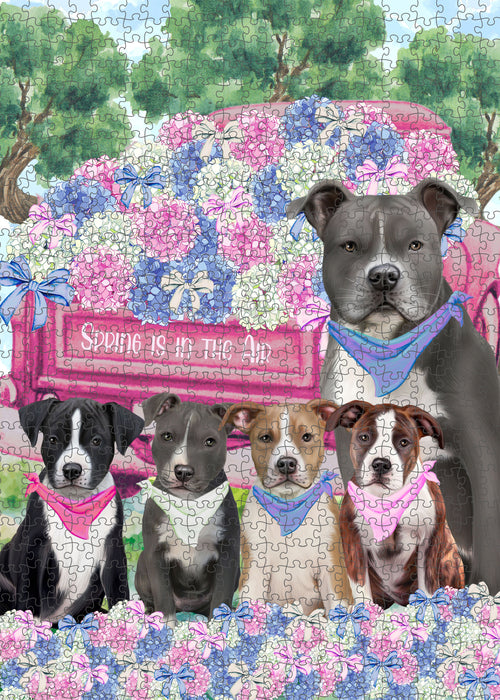 American Staffordshire Terrier Jigsaw Puzzle: Interlocking Puzzles Games for Adult, Explore a Variety of Custom Designs, Personalized, Pet and Dog Lovers Gift