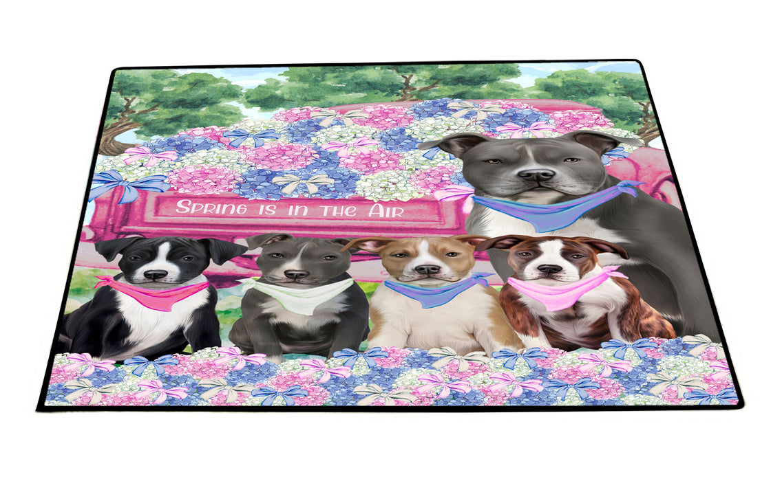 American Staffordshire Terrier Floor Mat and Door Mats, Explore a Variety of Designs, Personalized, Anti-Slip Welcome Mat for Outdoor and Indoor, Custom Gift for Dog Lovers