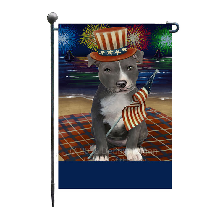 Personalized 4th of July Firework American Staffordshire Dog Custom Garden Flags GFLG-DOTD-A57733