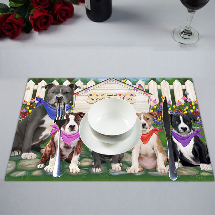 Spring Dog House American Staffordshire Dogs Placemat