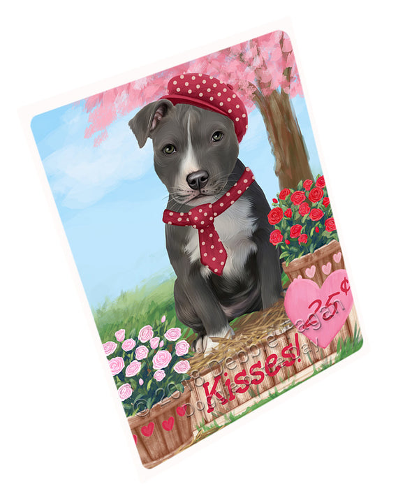 Rosie 25 Cent Kisses American Staffordshire Dog Large Refrigerator / Dishwasher Magnet RMAG97014