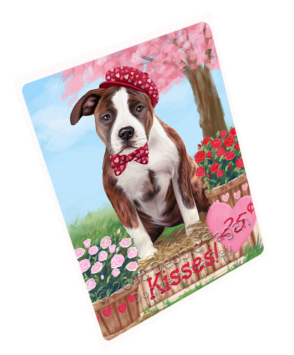 Rosie 25 Cent Kisses American Staffordshire Dog Large Refrigerator / Dishwasher Magnet RMAG97026