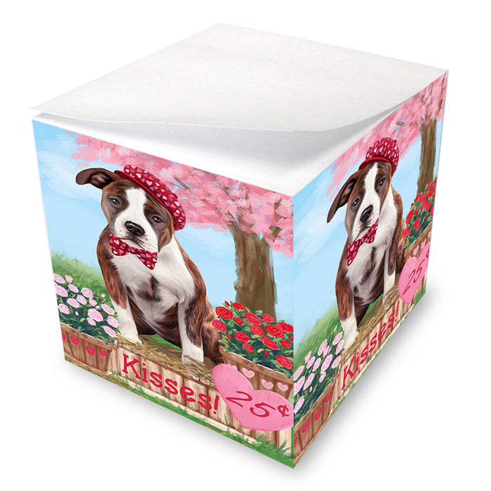 Rosie 25 Cent Kisses American Staffordshire Dog Note Cube NOC53865
