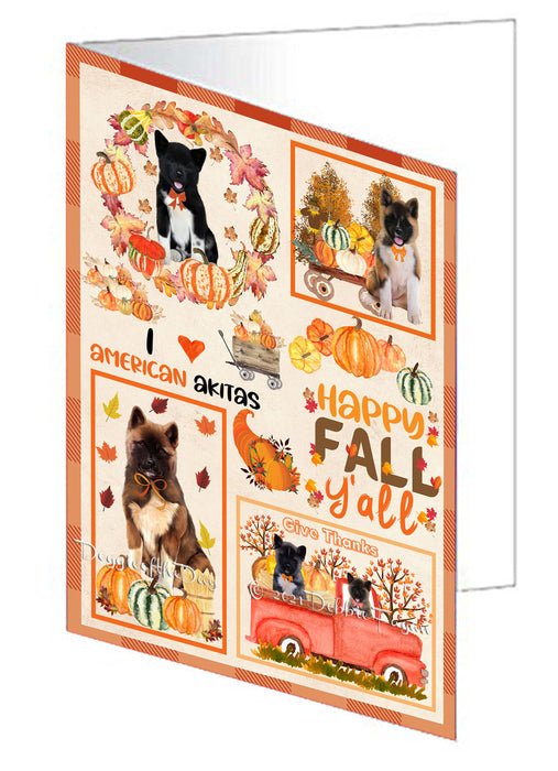 Happy Fall Y'all Pumpkin American English Foxhound Dogs Handmade Artwork Assorted Pets Greeting Cards and Note Cards with Envelopes for All Occasions and Holiday Seasons GCD76880