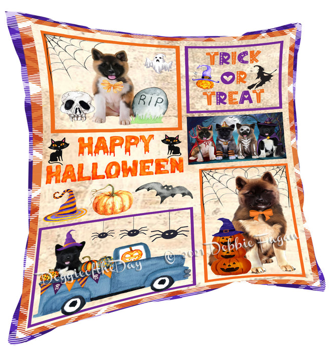 Happy Halloween Trick or Treat American Eskimo Dogs Pillow with Top Quality High-Resolution Images - Ultra Soft Pet Pillows for Sleeping - Reversible & Comfort - Ideal Gift for Dog Lover - Cushion for Sofa Couch Bed - 100% Polyester, PILA88132