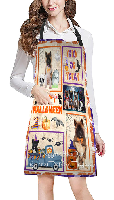 Happy Halloween Trick or Treat American Eskimo Dogs Cooking Kitchen Adjustable Apron Apron49277