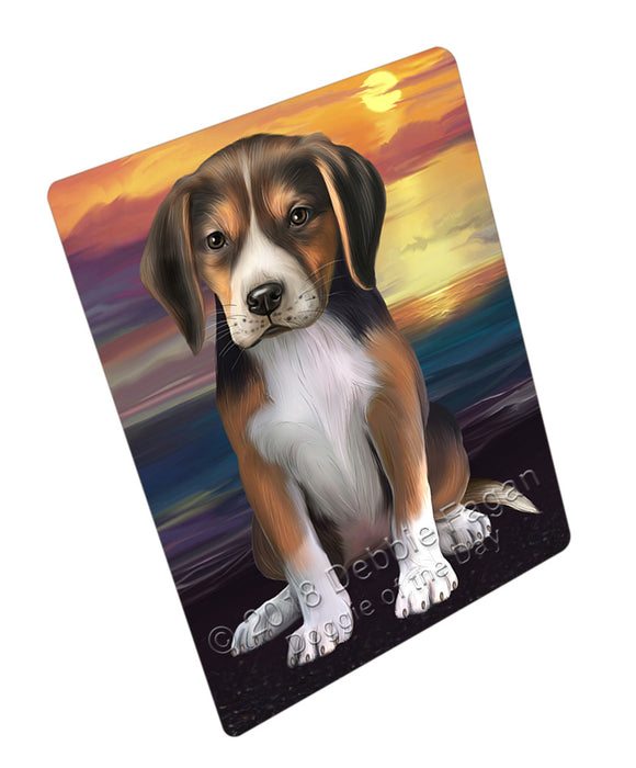 Sunset American English Foxhound Dog Mini Magnet MAG76722