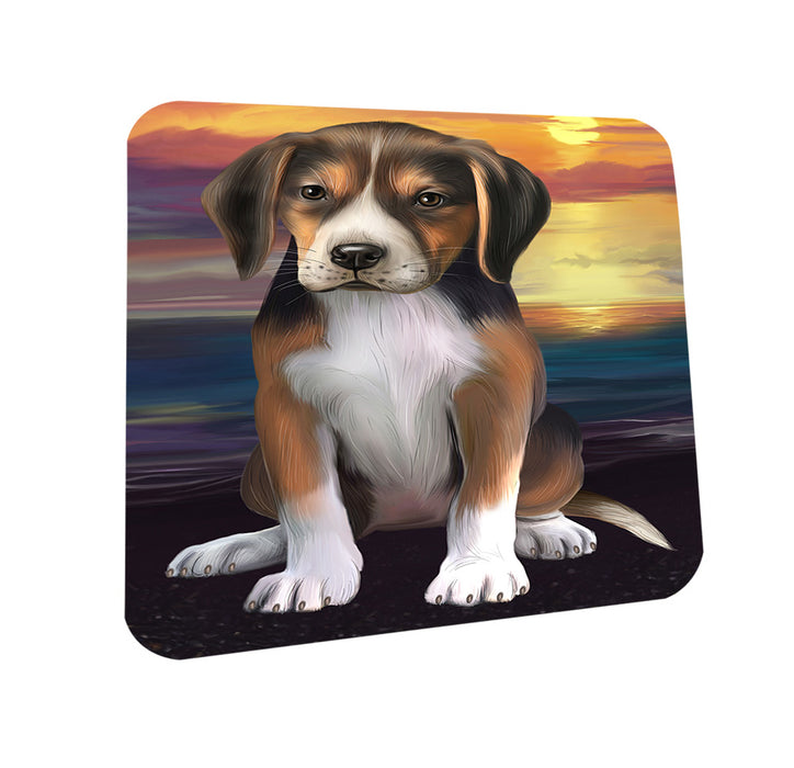 Sunset American English Foxhound Dog Coasters Set of 4 CST57098