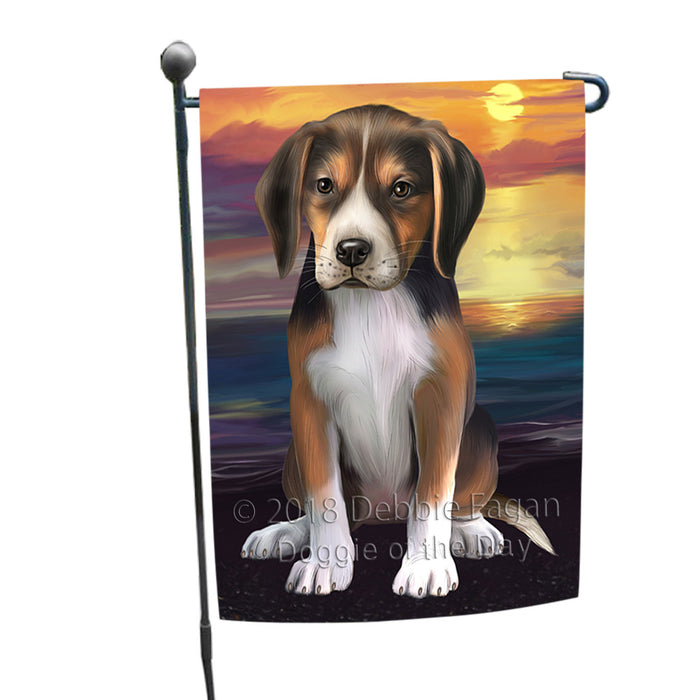 Sunset American English Foxhound Dog Garden Flag GFLG65108