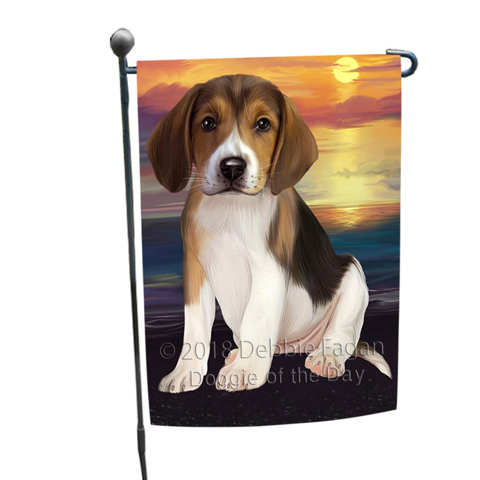 Sunset American English Foxhound Dog Garden Flag GFLG65109