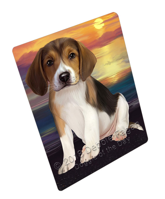 Sunset American English Foxhound Dog Mini Magnet MAG76723