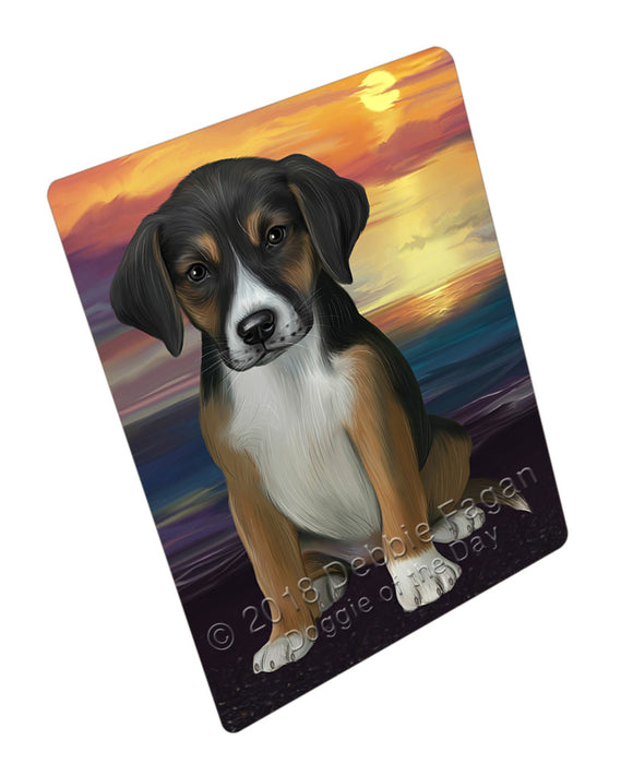 Sunset American English Foxhound Dog Small Magnet MAG76267
